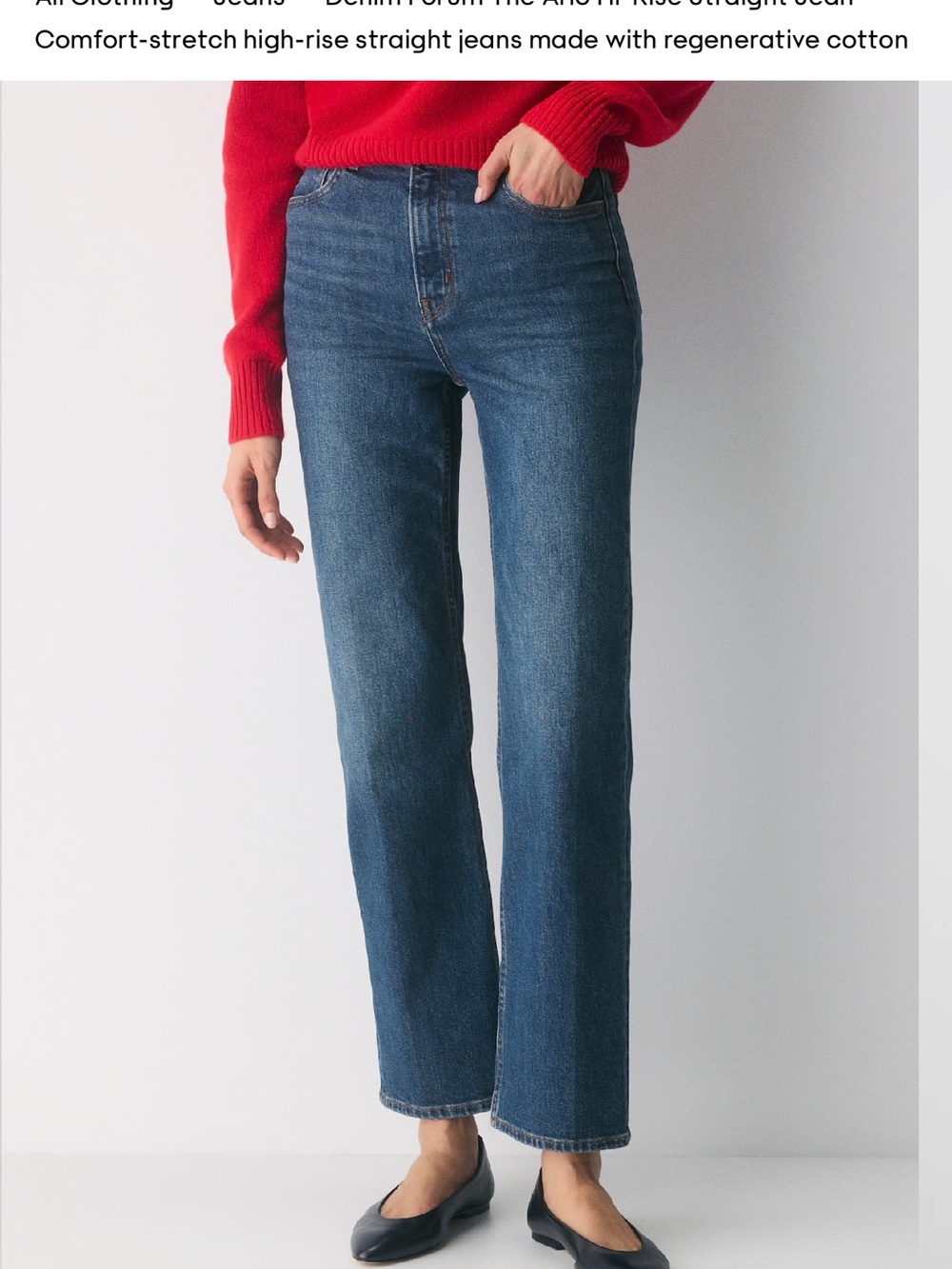 Aritzia Denim Forum The Arlo Hi-Rise Straight Jeans 28L
